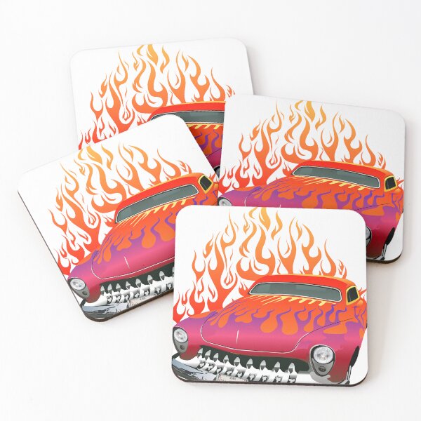 Item preview, flame american car hot rod muscle car vintage designed and sold by Achille3777.