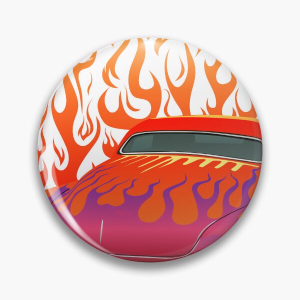 Item preview, flame american car hot rod muscle car vintage designed and sold by Achille3777.