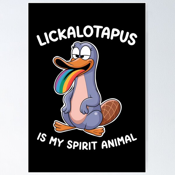Item preview, Lickalotapus Is My Spirit Animal Rainbow Platypus Pun designed and sold by Designer-Girl.