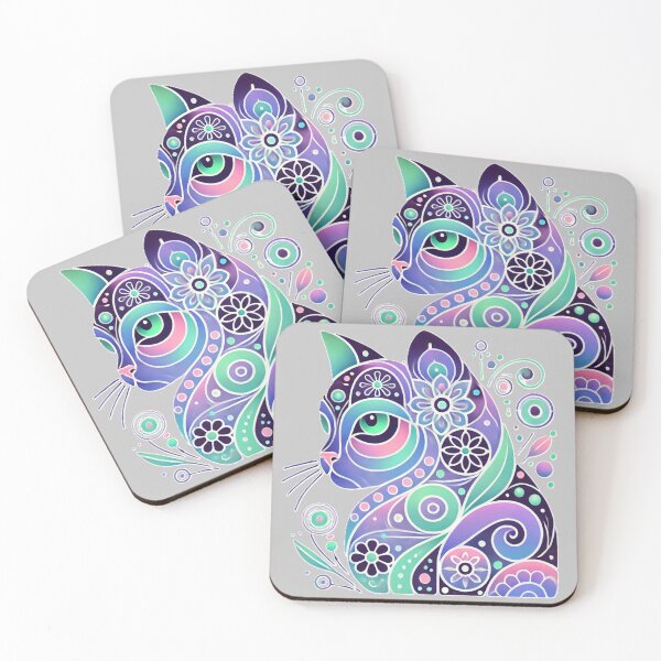 Item preview, Psychedelic Cat: Abstract and Vibrant Design designed and sold by Lozafly.