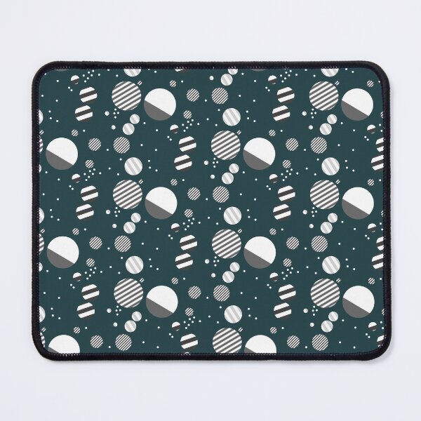 Item preview, Deep teal geometric pattern | Dark blue green abstract geometrical dots circles designed and sold by lausn.