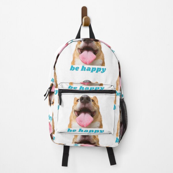 Item preview, Be Happy - says the happy dog! (blue) designed and sold by TheRubberOnion.