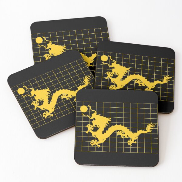 Item preview, Golden Imperial Chinese Dragon on Gold Grid designed and sold by Mon & Matrix.