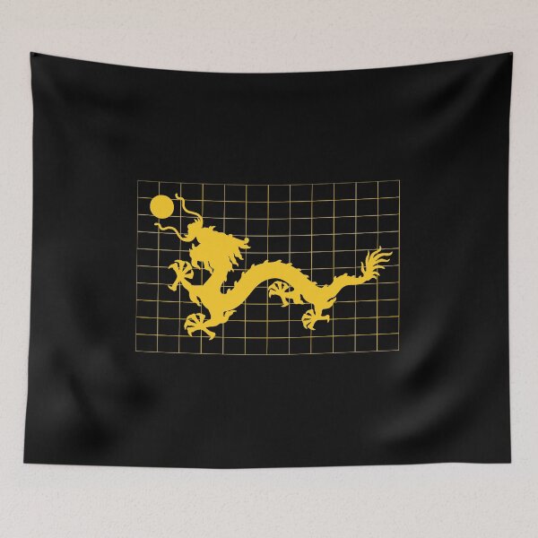 Item preview, Golden Imperial Chinese Dragon on Gold Grid designed and sold by Mon & Matrix.