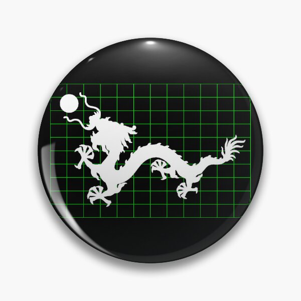 Item preview, White Imperial Chinese Dragon on Green Grid designed and sold by Mon & Matrix.