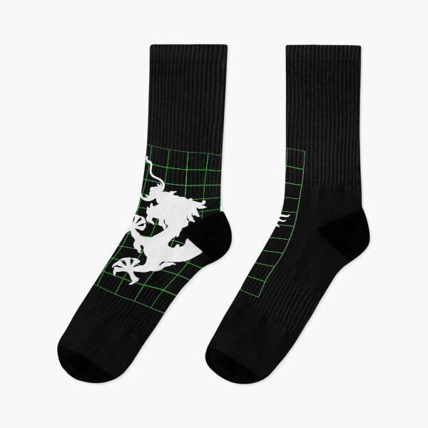 Item preview, White Imperial Chinese Dragon on Green Grid designed and sold by Mon & Matrix.