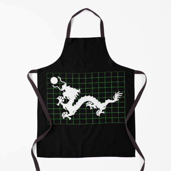 Item preview, White Imperial Chinese Dragon on Green Grid designed and sold by Mon & Matrix.