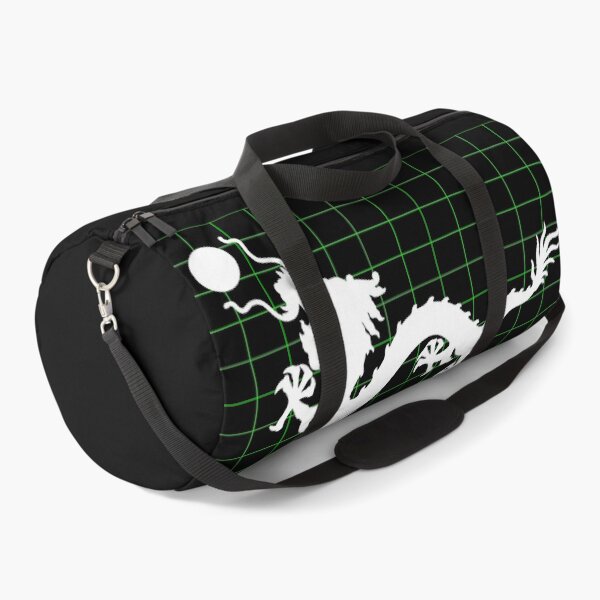 Item preview, White Imperial Chinese Dragon on Green Grid designed and sold by Mon & Matrix.