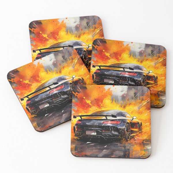 Item preview, Sports Car In Motion Through The Flames designed and sold by RevUpDesign.