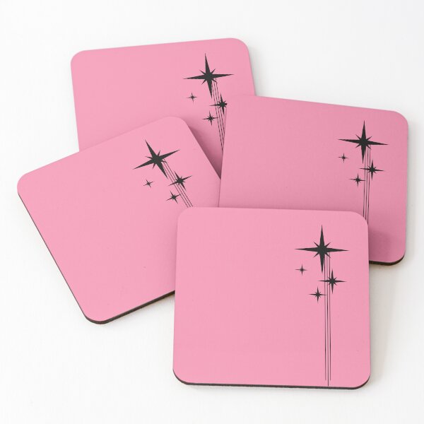 Item preview, 1950s Atomic Age Retro Starbursts in Pink and Black designed and sold by kierkegaard.