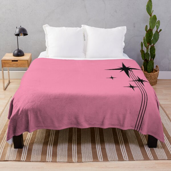 Item preview, 1950s Atomic Age Retro Starbursts in Pink and Black designed and sold by kierkegaard.