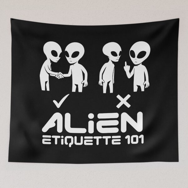 Item preview, Alien Etiquette 101 – Funny First Contact Graphic designed and sold by JPees.