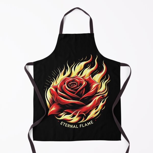 Item preview, Eternal Flame: Golden Flames Embracing A Scarlet Rose designed and sold by SplashTastic.