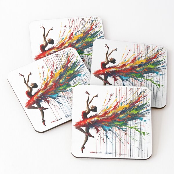 Item preview, Elegance in Motion A Symphony of Colors Ballerina Girl designed and sold by The Art of Kkatarynka.