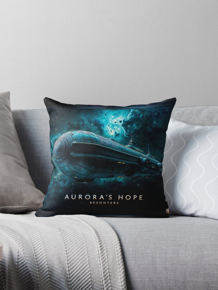 Auroras Hope: The Resonters Journey Through the Cosmos AI Concept Art by Xzendor7 | A Breathtaking View Of The Future 4 Aurora's Hope, The Resonters Journey Through the Cosmos Astonishing AI Concept Art by Xzendor7 Decorative Art Print Throw Pillow
