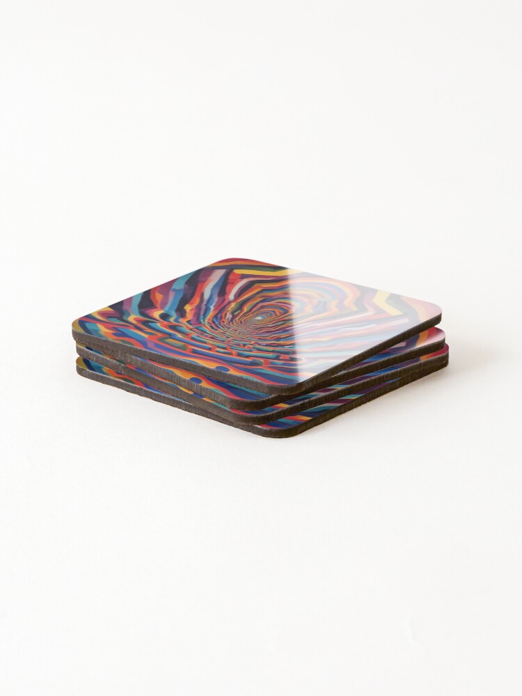 Thumbnail 4 of 5, Coasters (Set of 4), Psychedelic Depth designed and sold by S-R-TDesign.
