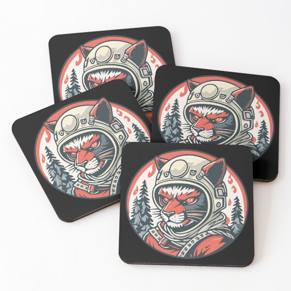 Item preview, Astronaut Panther in Fiery Forest designed and sold by livvestudio.