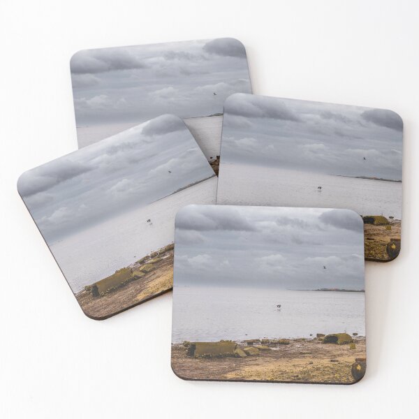 Item preview, A stunning seascape captured at Bayfront Park, showcasing seabirds gracefully soaring across a dramatic, cloudy sky. designed and sold by EyezWatchin.