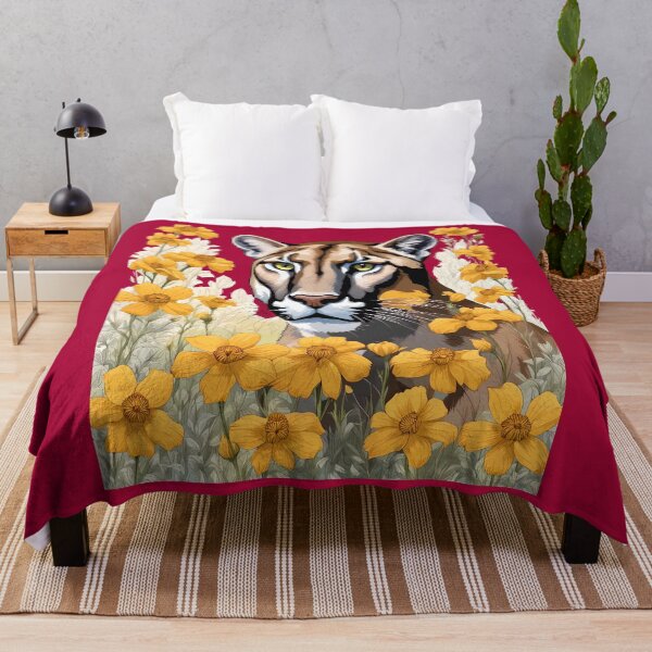 Item preview, The Florida Panther With Coreopsis Border designed and sold by taiche.
