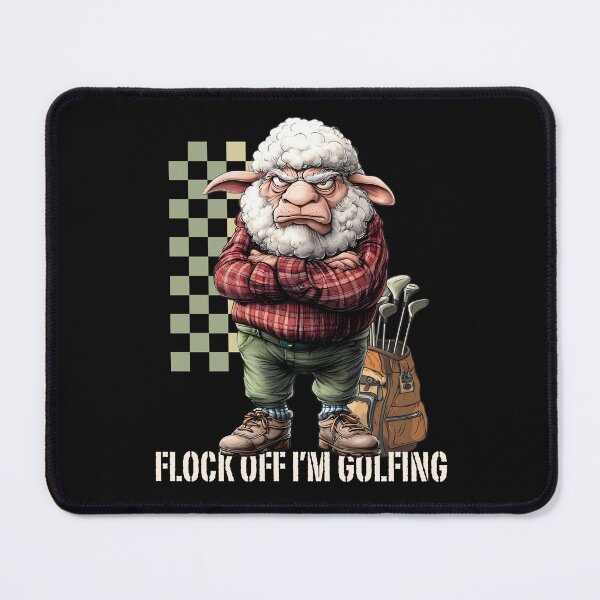 Item preview, Grumpy Sheep Golfing Golf Lover Golf Pun Dad Grandad designed and sold by MTJ-Mushrooms.