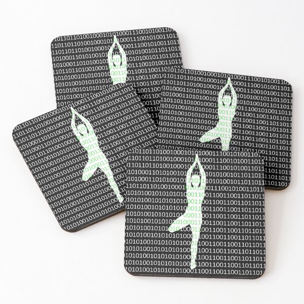 Item preview, Tree Pose with 0101 Overlay – Mindful Digital Art designed and sold by Ubuntu Arts.