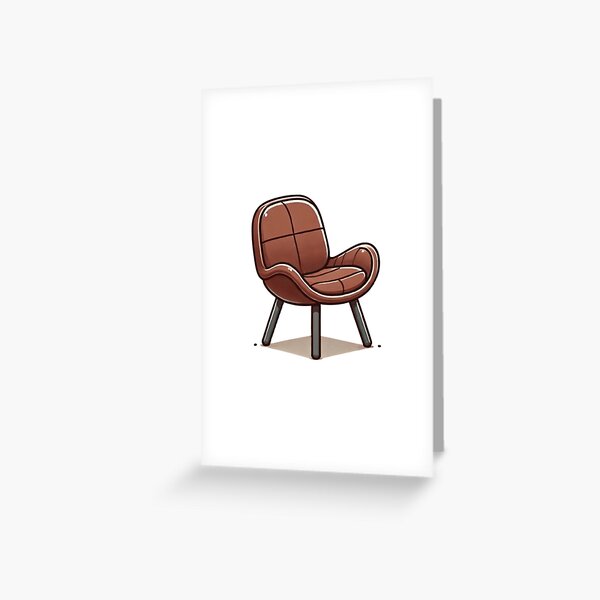 Item preview, cartoon brown leather chair designed and sold by ArtQueen777.