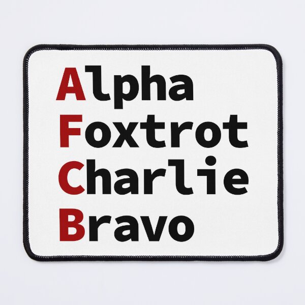Item preview, AFCB NATO Phonetics designed and sold by rednblack-net.