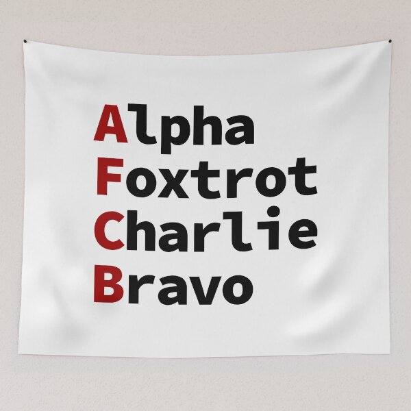 Item preview, AFCB NATO Phonetics designed and sold by rednblack-net.