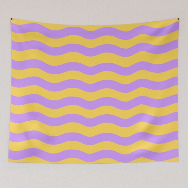 Item preview, Wiggle Wavy Lines Yellow and Purple designed and sold by OneThreeSix.