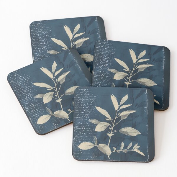 Item preview, Floral Background Of Blue Cyanotype 3 designed and sold by Ariadna de Raadt.
