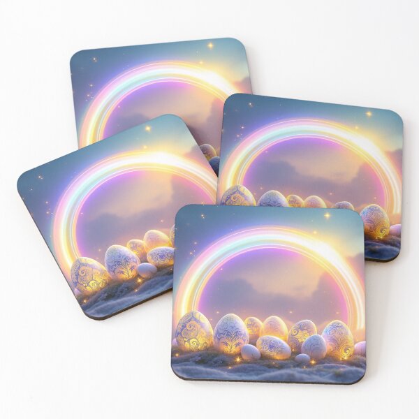 Item preview, Vibrant rainbow and golden eggs designed and sold by camelsvg.