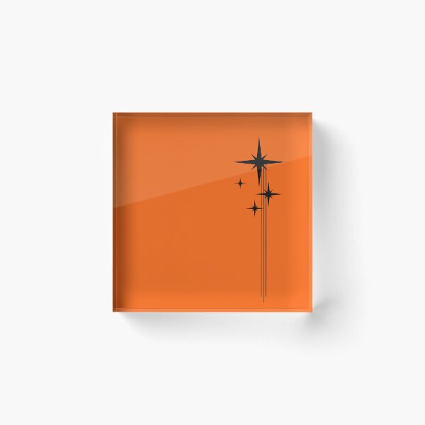 Item preview, 1950s Atomic Age Retro Starbursts in Orange and Black designed and sold by kierkegaard.