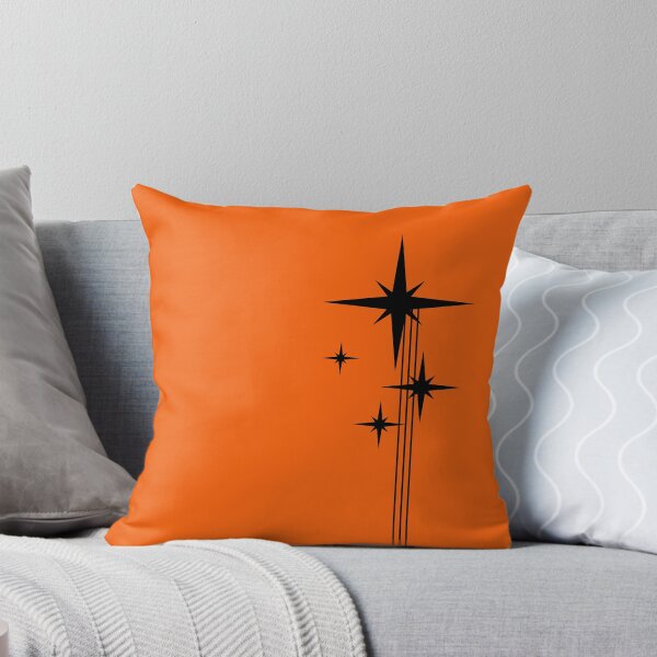 Item preview, 1950s Atomic Age Retro Starbursts in Orange and Black designed and sold by kierkegaard.