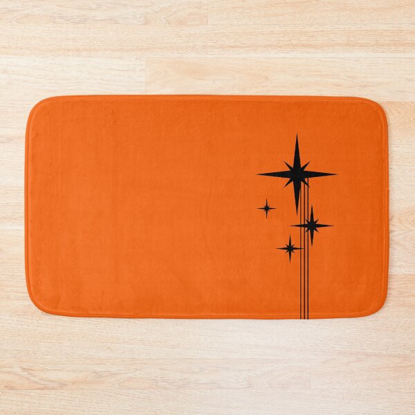 Item preview, 1950s Atomic Age Retro Starbursts in Orange and Black designed and sold by kierkegaard.