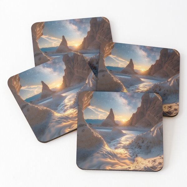 Item preview, Majestic desert landscape under a starry night sky. designed and sold by Artessie.