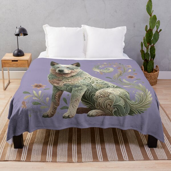 Item preview, Botanical Australian Cattle Dog Illustration Nature Art 1 designed and sold by BirdsnStuff.