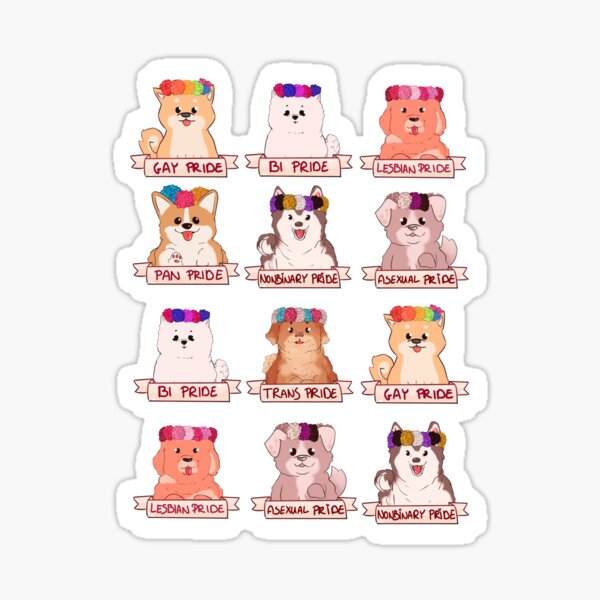 pride doggos stickers Sticker