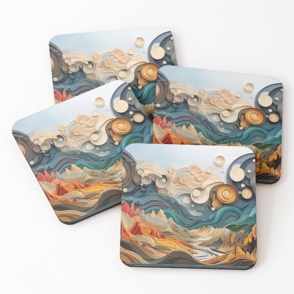 Item preview, Complex colorful abstract landscape designed and sold by Sigtrix.