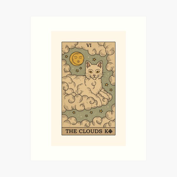 Item preview, The Clouds - Cats Tarot designed and sold by Thiago Corrêa.