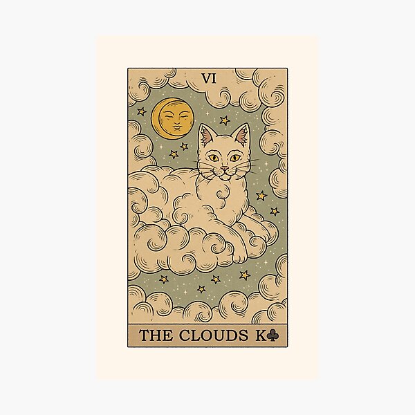 Item preview, The Clouds - Cats Tarot designed and sold by Thiago Corrêa.