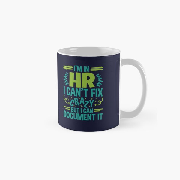Vista previa del artículo con la obra «Trabajo en Recursos Humanos. No puedo solucionar problemas, pero puedo documentarlos», diseñado y vendido por jaygo.