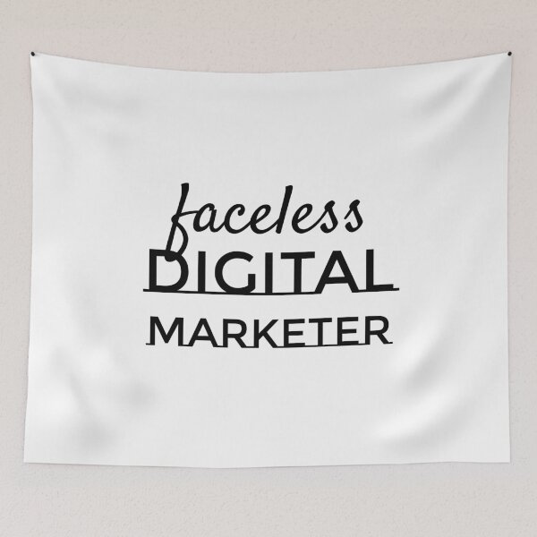 Item preview, Faceless Digital Marketer designed and sold by MargLandmeter.
