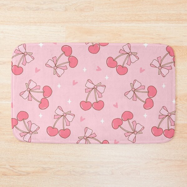 Item preview, Cherry hearts with coquette bow pretty pattern designed and sold by Lockets Little Notes.