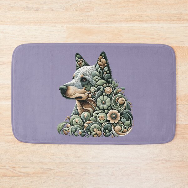 Item preview, Botanical Australian Cattle Dog Illustration Nature Art 5 designed and sold by BirdsnStuff.