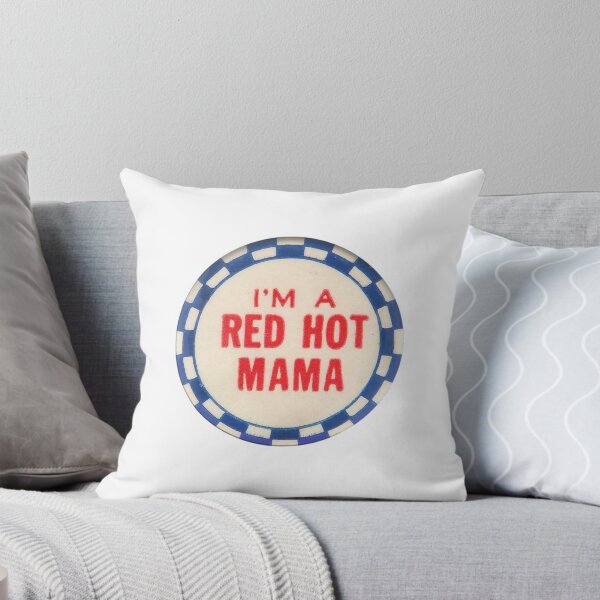 Item preview, red hot mama vintage button designed and sold by ellanely.