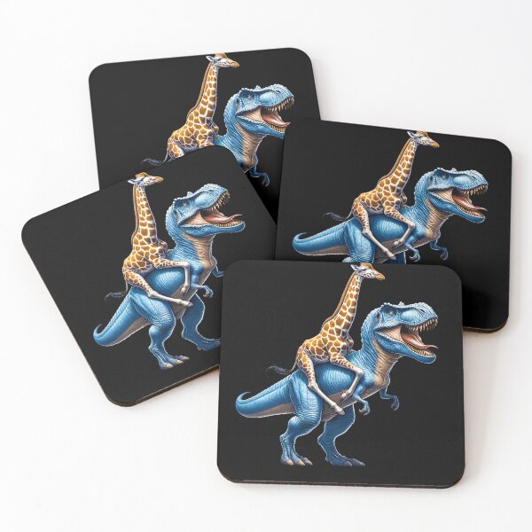 Item preview, Giraffe Riding Dinosaur Lover) designed and sold by Kimberley King Art  King Art.