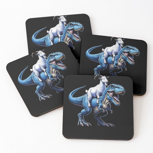 Item preview, Goat Riding Dinosaur Farm Lover designed and sold by Kimberley King Art  King Art.