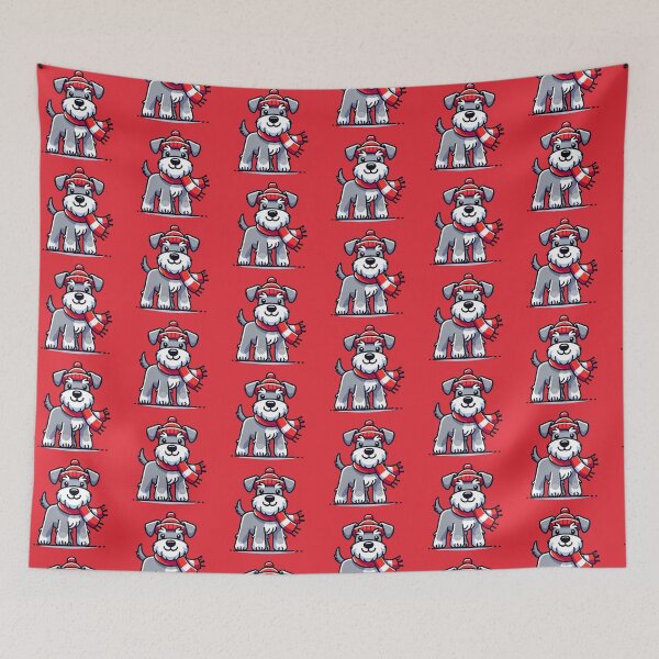 Item preview, Christmas Schnauzer in the Snow designed and sold by AntiqueImages.