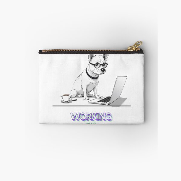 Item preview, "Working Like a Dog" - Funny Dog Design designed and sold by Furry Paw  Prints.