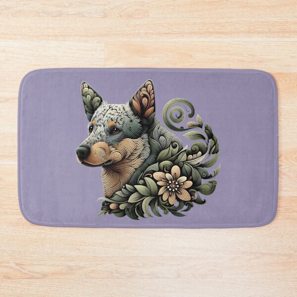 Item preview, Botanical Australian Cattle Dog Illustration Nature Art 6 designed and sold by BirdsnStuff.